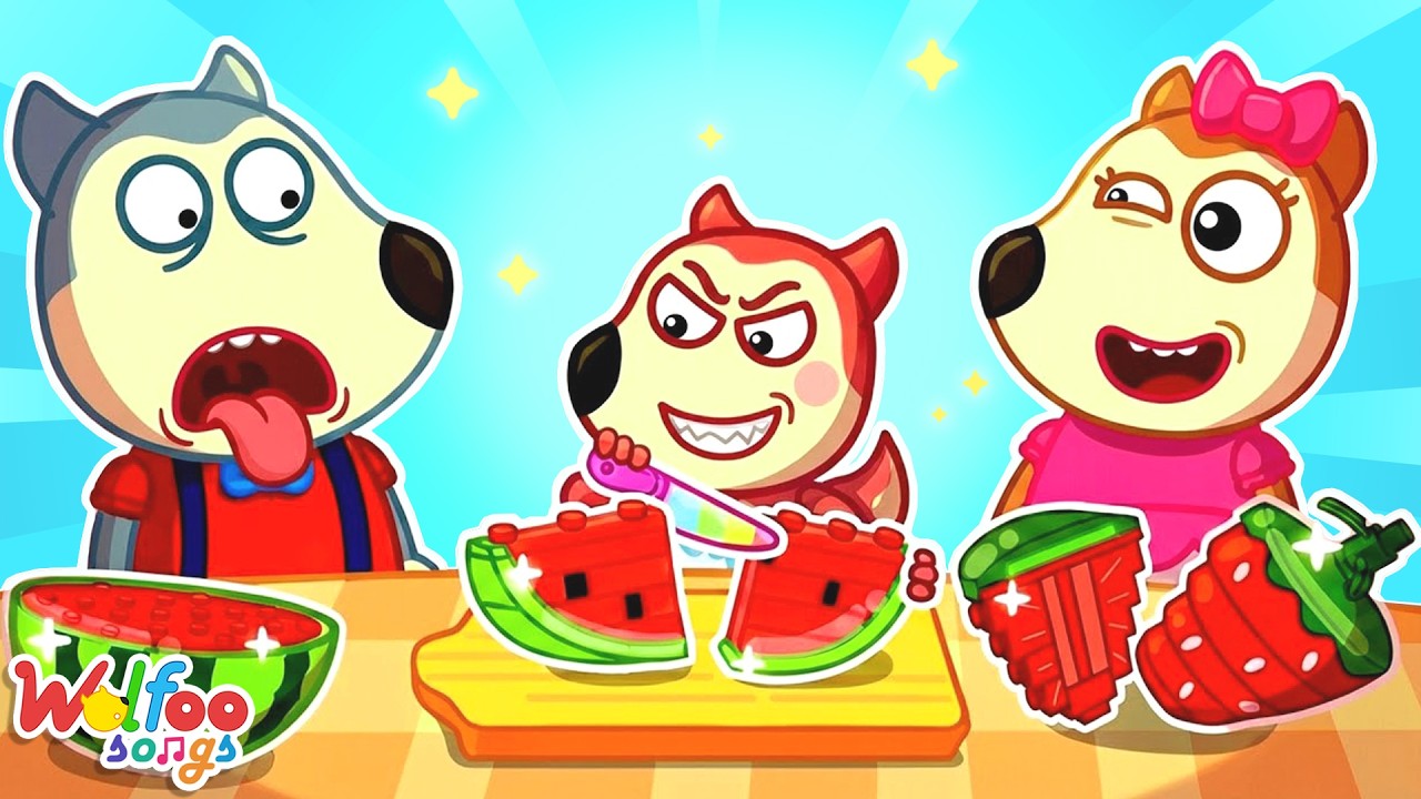 Colorful Fruits Made of Lego | Fun Playtime | Wolfoo Nursery Rhymes & Kids Songs Series