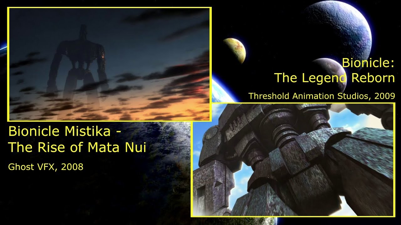Mata Nui Rising: Split-screen comparison
