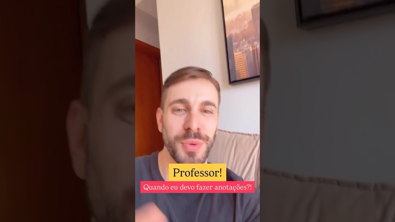 Professor! Quando eu devo fazer anota&ccedil;&otilde;es? #concursosbancarios #concursobb #concursocef