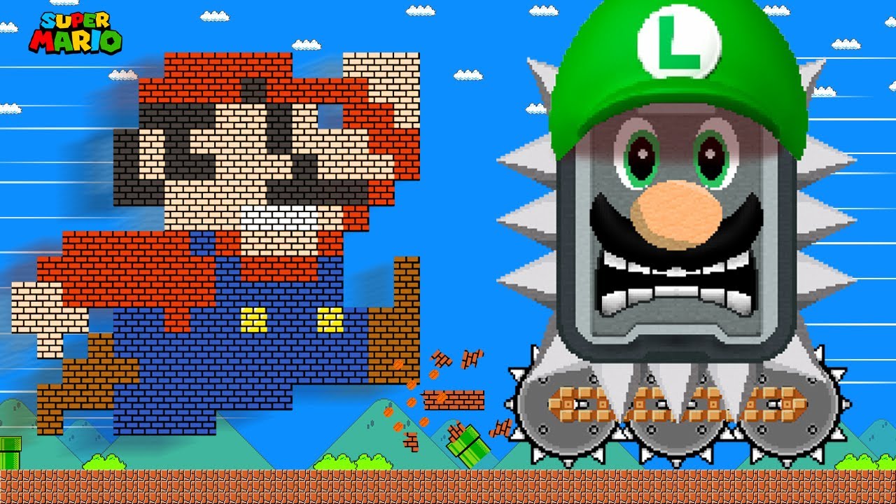 The Battle of Super Mario: Robo Mario vs Mega Thwomp Luigi Calamity