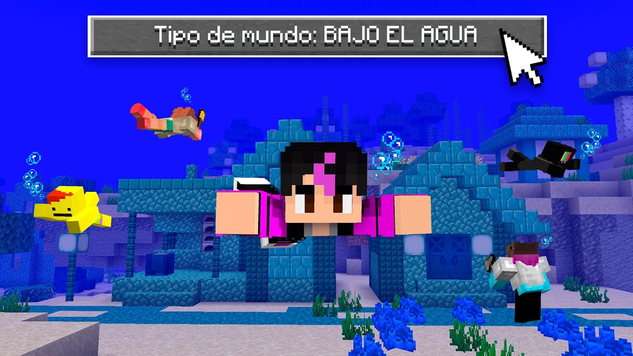 Atrapé a 5 YOUTUBERS en un Mundo BAJO EL AGUA