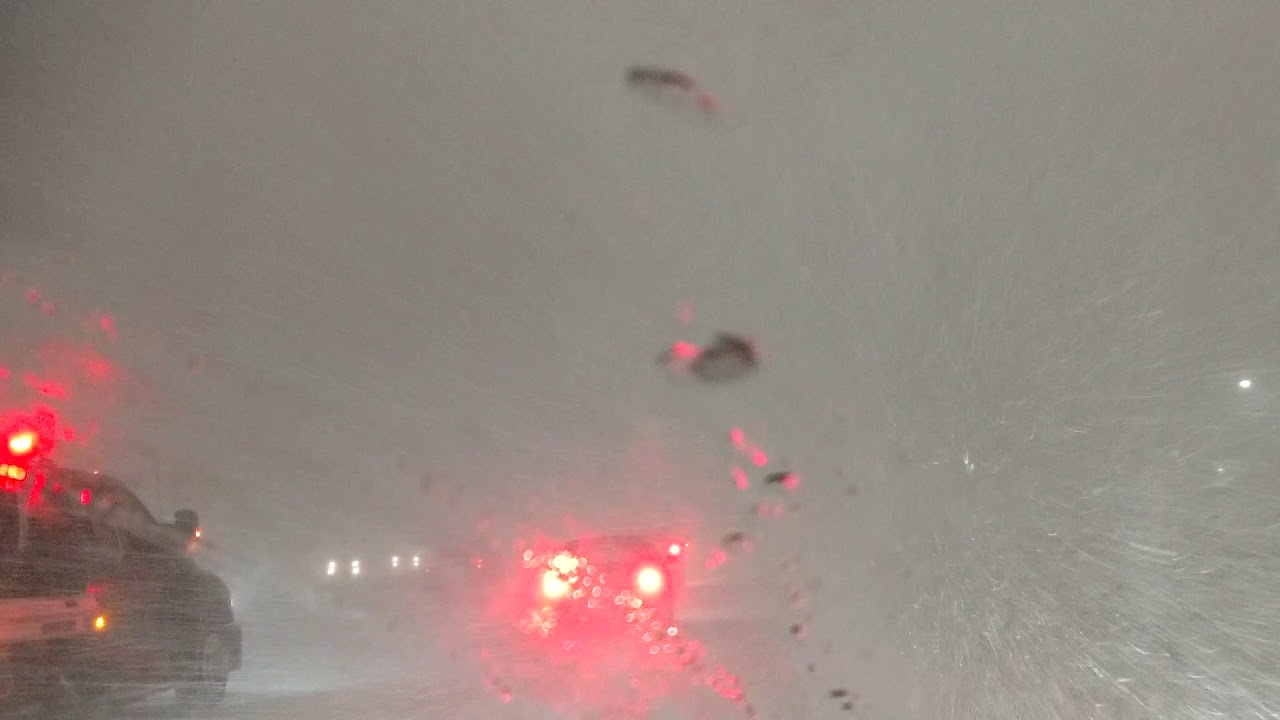 Lake Effect Snow Buffalo NY 12/15/2017 Route 90 Thruway