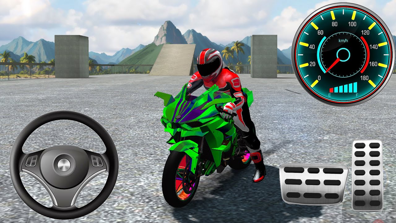 New kawasaki ninja h2r bike driving - 3d bike driving games 2026 - android bike gameplays 