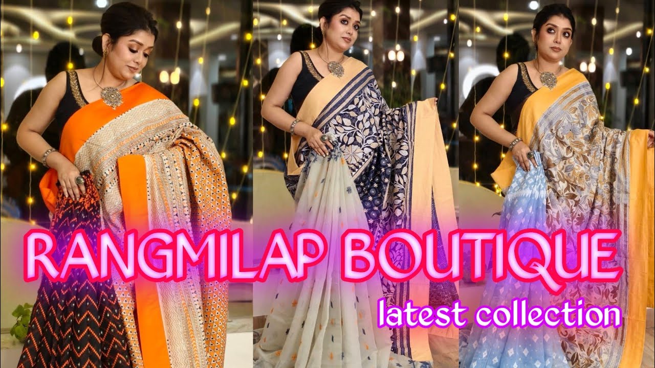RANGMILAP DESIGNER BOUTIQUE LATEST COLLECTION||Pujor Saaj designer saree 