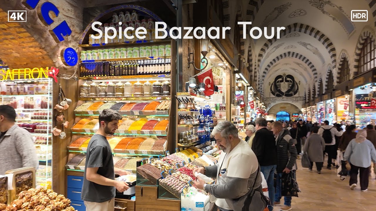 Istanbul Shopping Guide: Spice Bazaar (Mısır Çarşısı) Full Tour 4K 60fps