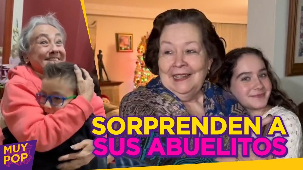 Pijamada sorpresa con los abuelitos: nietos los llenan de emoción con su visita