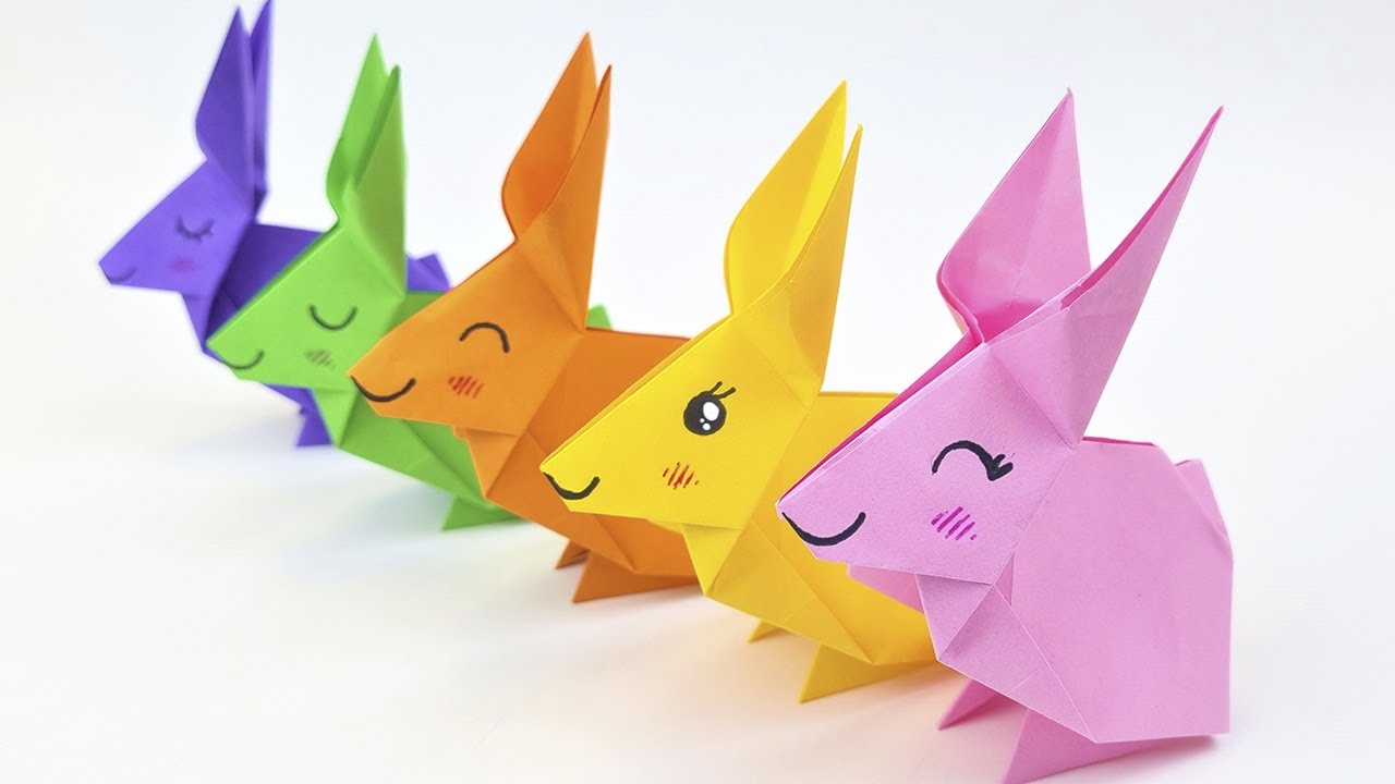 🐇 Conejo de papel en origami – Tutorial fácil