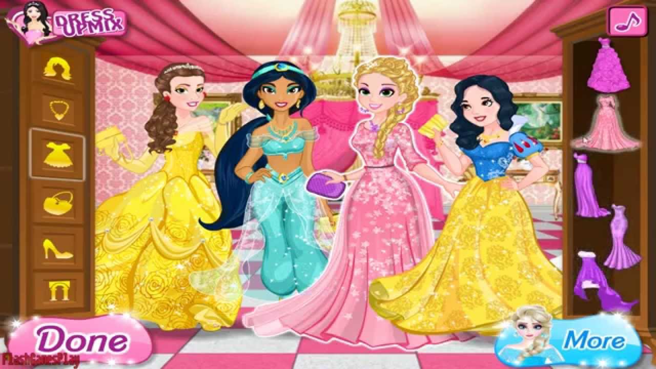Disney Princess Dress Up Games -  Dress Up Disney Princess Characters
