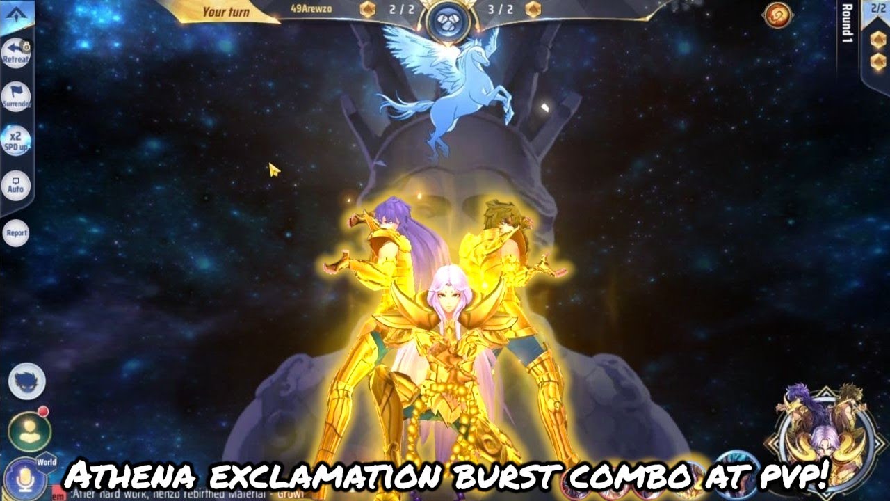 Saint Seiya: Awakening (KOTZ) - Athena Exclamation Burst Combo at PvP! With DC Pegasus Tenma Combo!