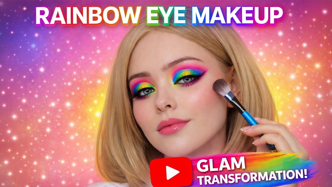 Extreme Rainbow Eye Makeup 🌈 Live Tutorial