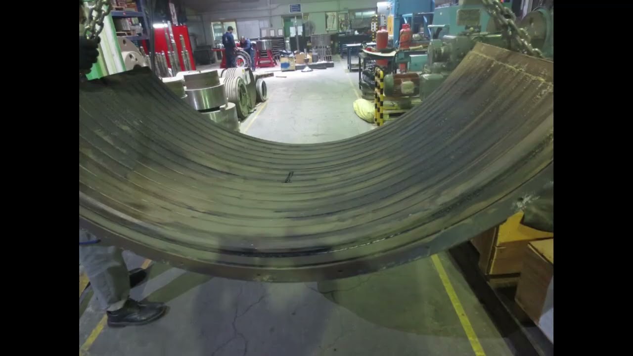 Trunnion bearing  re babbitting work #cement #mechanical #ballmill #trunnion #whitemetal