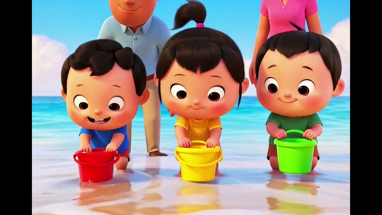 Kids Fun at the Beach 🏖️ | Building a Sand House with Family