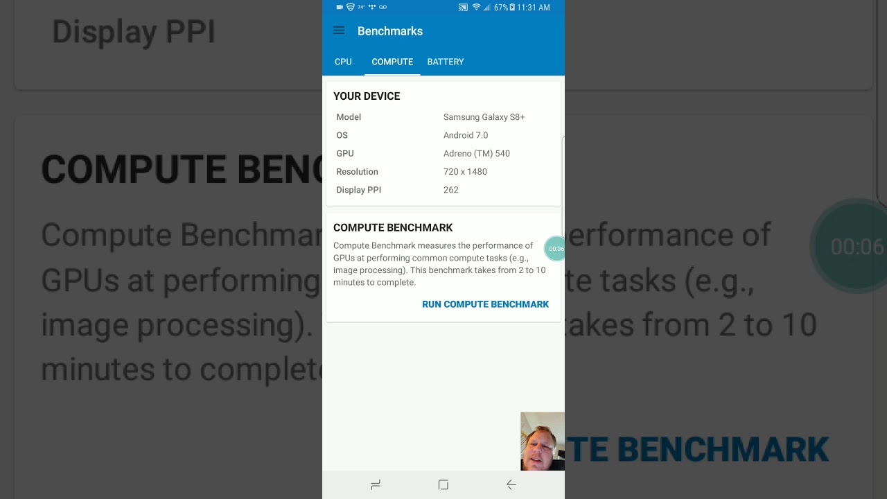 Geekbench Benchmark Galaxy S8 Plus Test