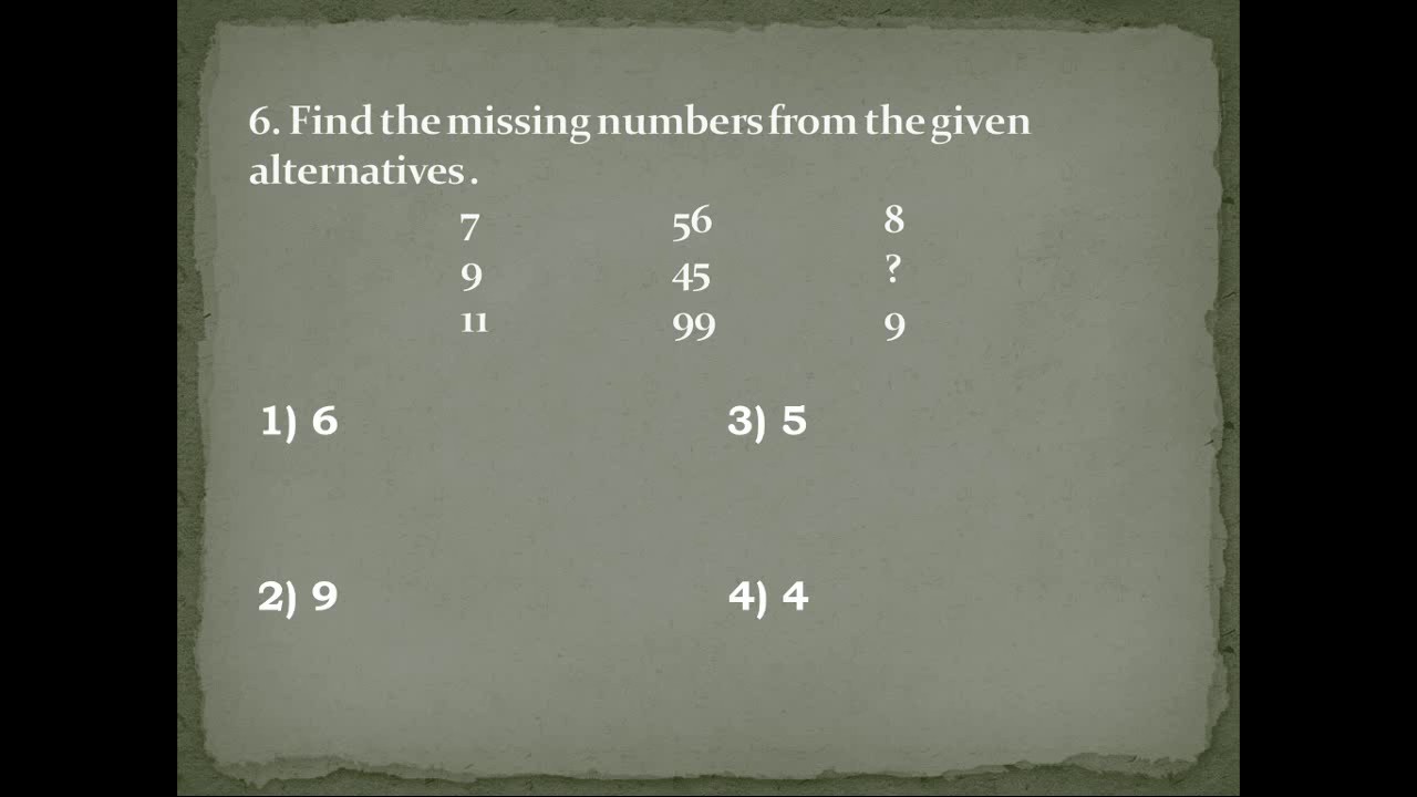 Speed Puzzle| Logical Reasoning| Missing Numbers| SSC| IBPS| SBI PO| Practice Test