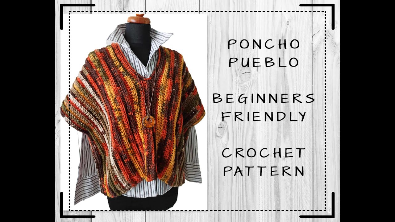 🧶PONCHO PUEBLO DLA POCZĄTKUJĄCYCH