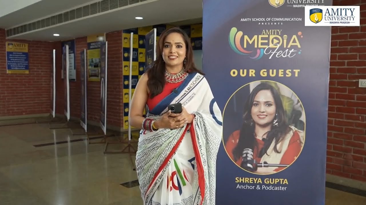 Shreya Gupta | Podcaster & Anchor | Shares her valuable insights and experiences at Amity Media Fest