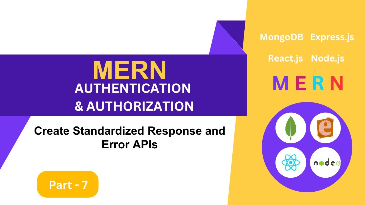 07# Create standardised ApiResponse and ApiError files in Authentication App | React.js and Node.js
