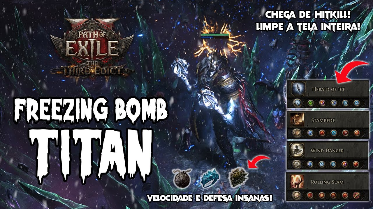CHEGA DE HITKILLS! Limpe a TELA INTEIRA!💥Build Freezing Bomb Titã 🧊| POE 2 0.3 Rise of the Abyssal
