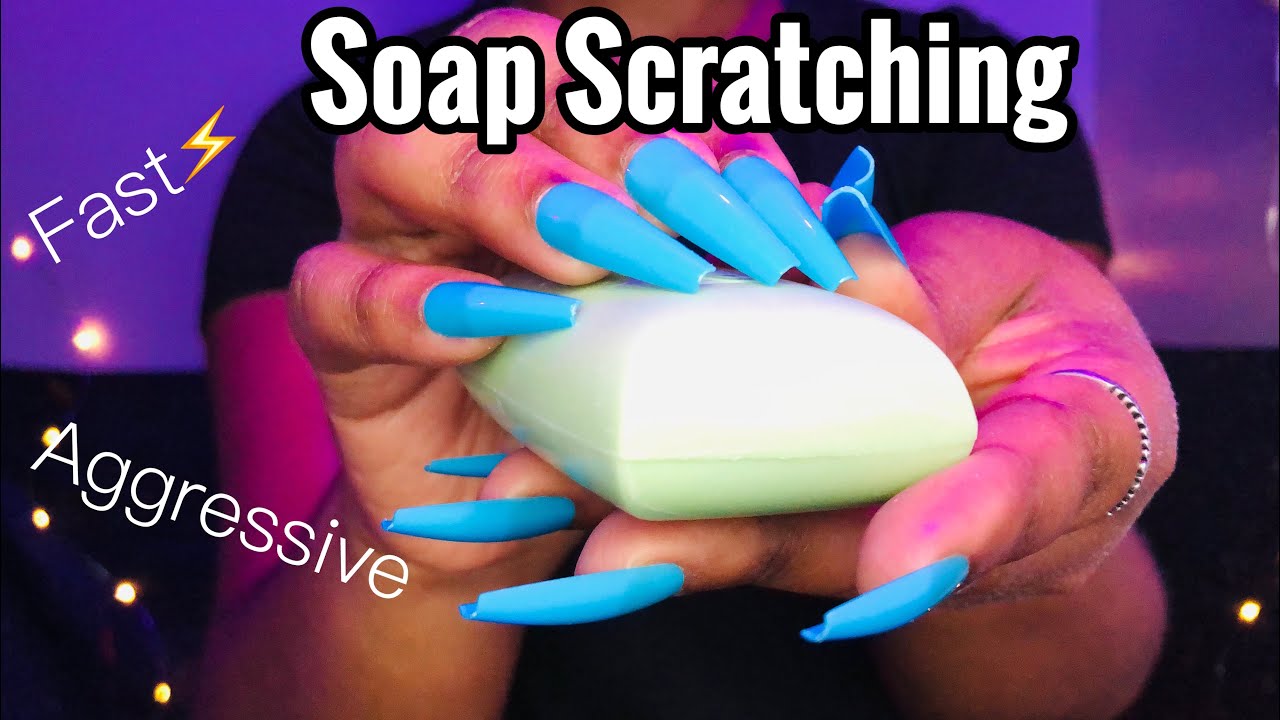 ASMR Extremely Fast and Aggressive Soap Scratching | Extra Long Nails | No Talking