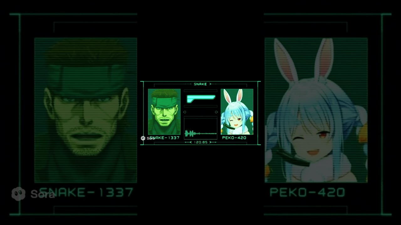 pekora talking to solid snake #hololive #metalgearsolid #sora2 #ai #pekora