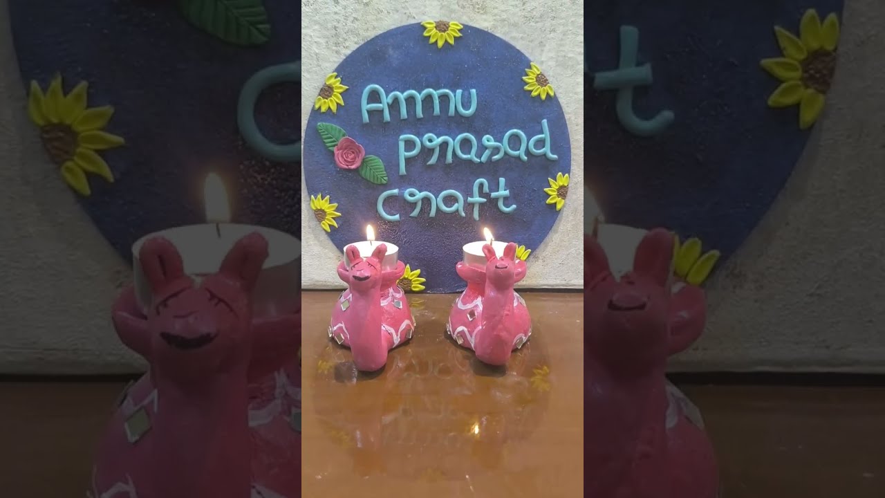 Mitti clay diya holder/Beautiful camel diya stand / I made my own diwali decorations