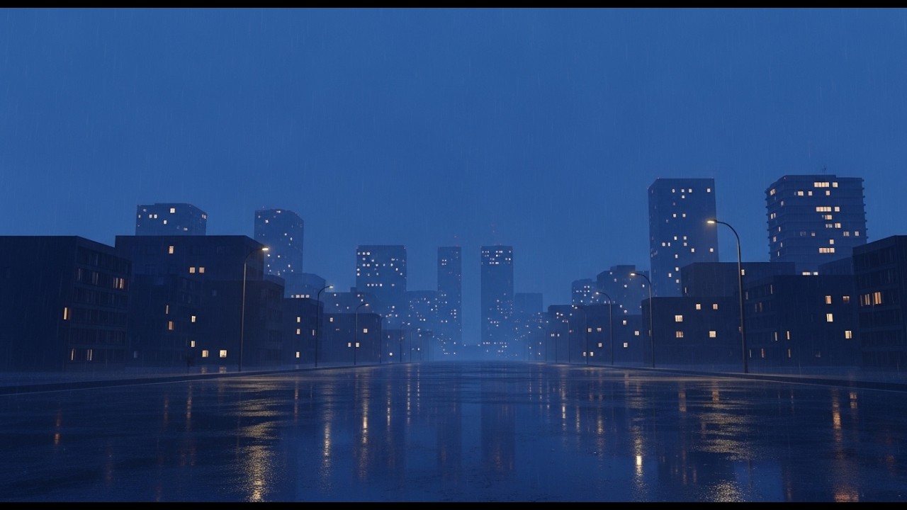 Midnight Rain Over the City | Deep Sleep Sounds 