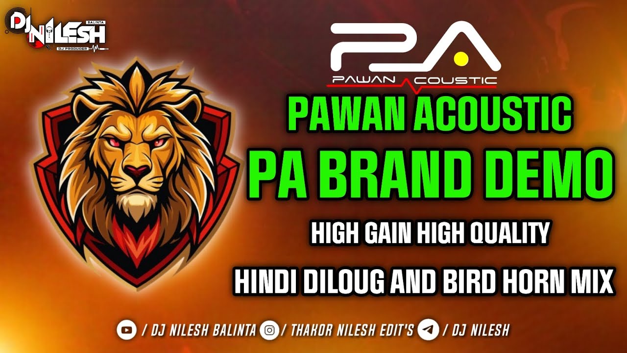 Pa Brand Demo Full Compition Horn Demo X Hindi Dilogue X Bird Horn Mix 