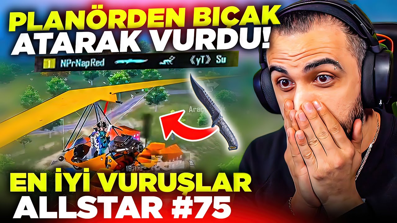 300 METRE PLANÖRDEN BIÇAK ATARAK VURDU!! İMKANSIZ OLAY 😱 EN İYİ VURUŞLAR ALLSTAR #75 | PUBG MOBILE