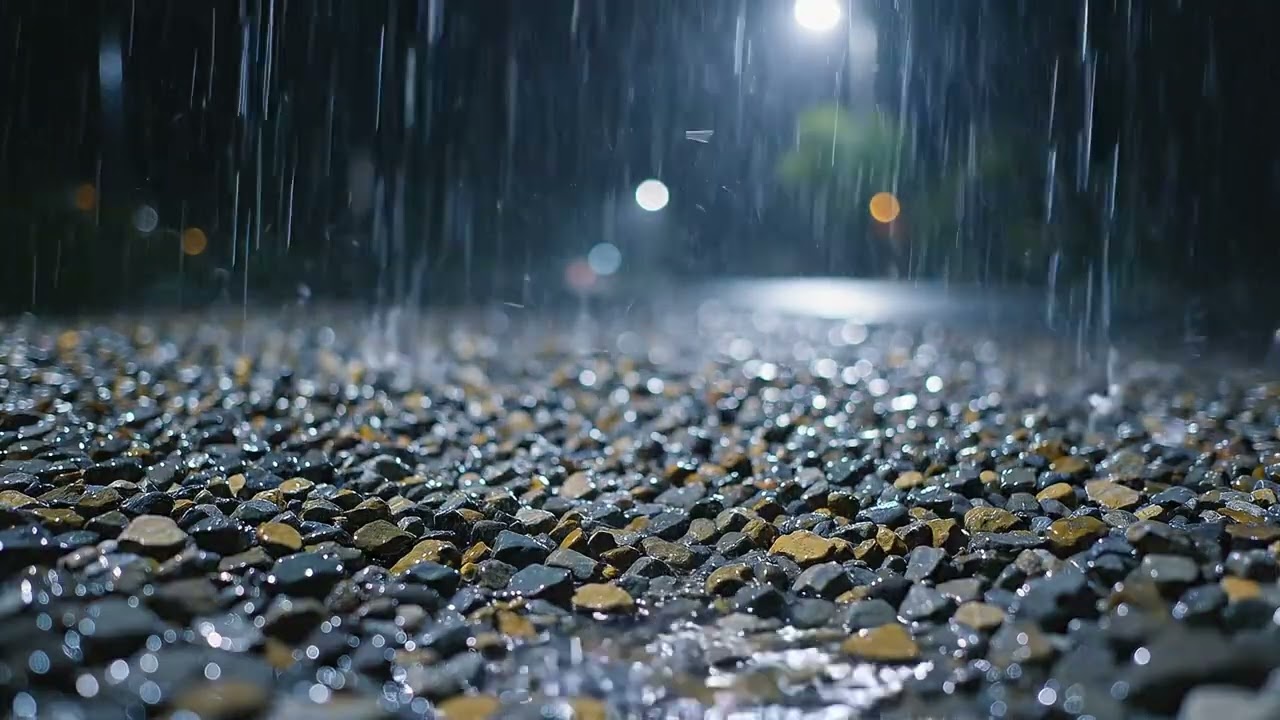 the sound of the rain on the street
