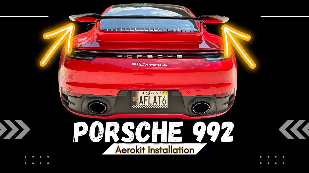 Установка аэродинамического комплекта HighGloss Black Porsche 992 - 911 Carrera S!