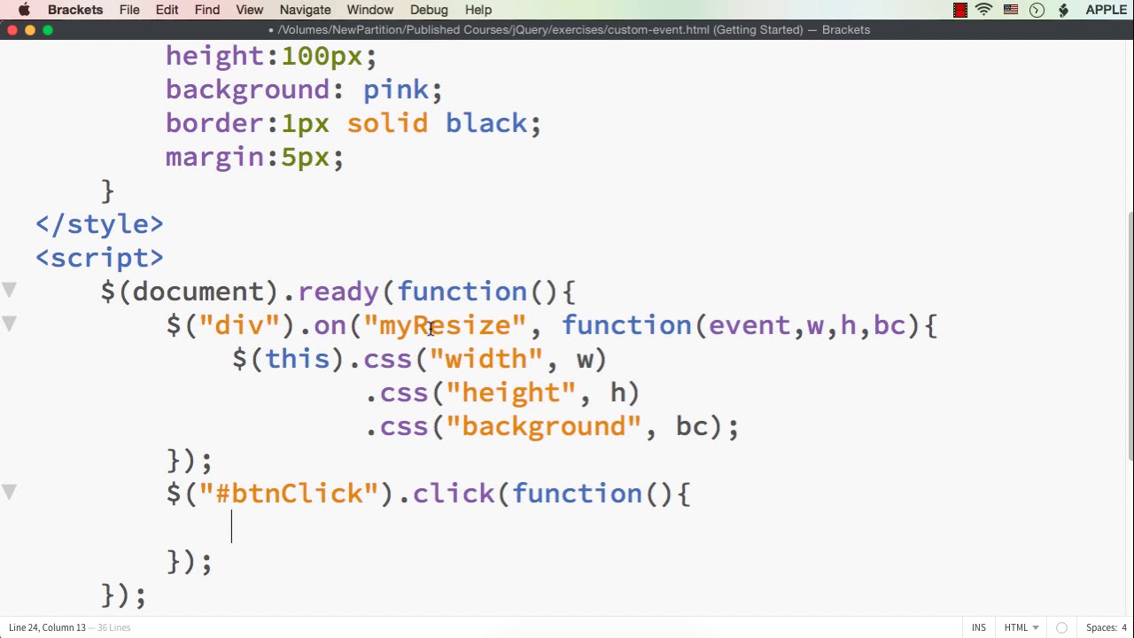 jQuery Custom Event: Build A Traffic Signal using Custom Events - Part 1 | on() & trigger() Methods