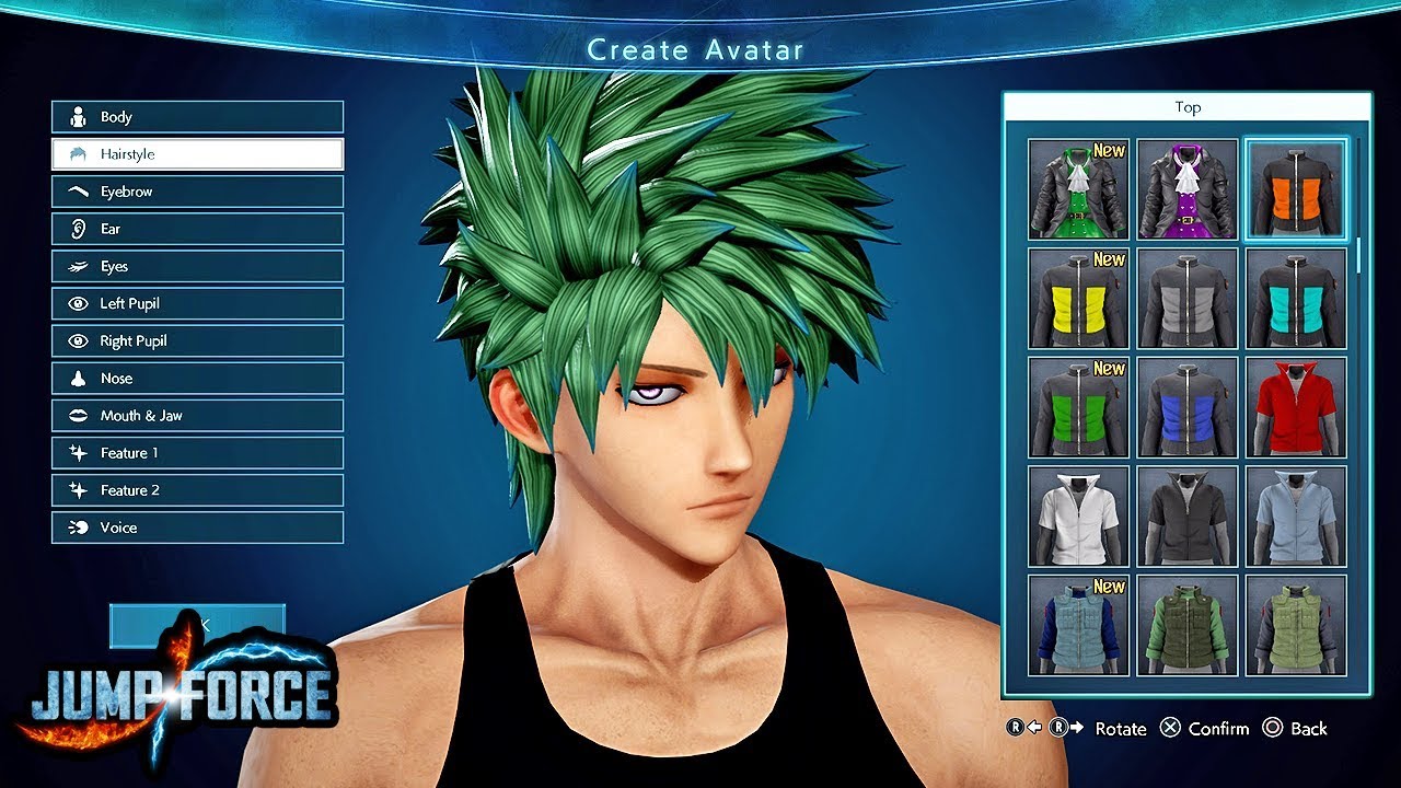 JUMP FORCE - NEW CHARACTER CREATION GAMEPLAY SCREENSHOTS! New CaC Custom Character Features!