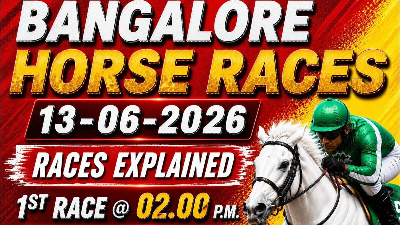 BANGALORE HORSE RACE TIPS 13th JUNE 2026 BEST CHOICES