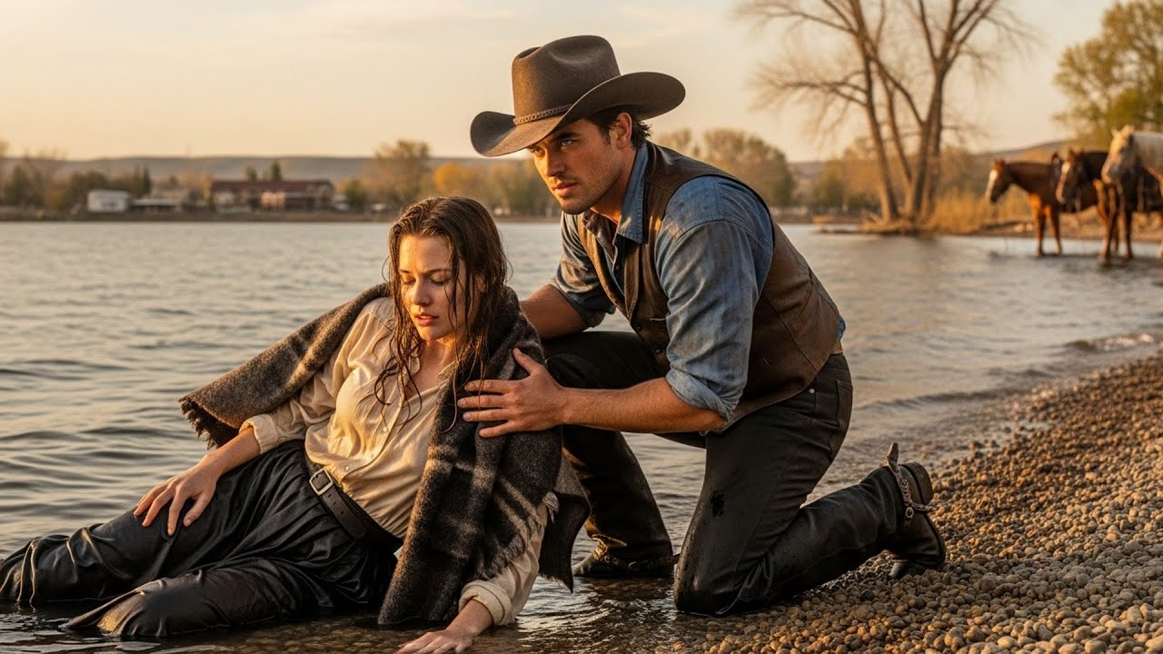 She Was Drowning In Lake In Summer, A Cowboy Dove In And Pulled Her To Shore Before She Went Under