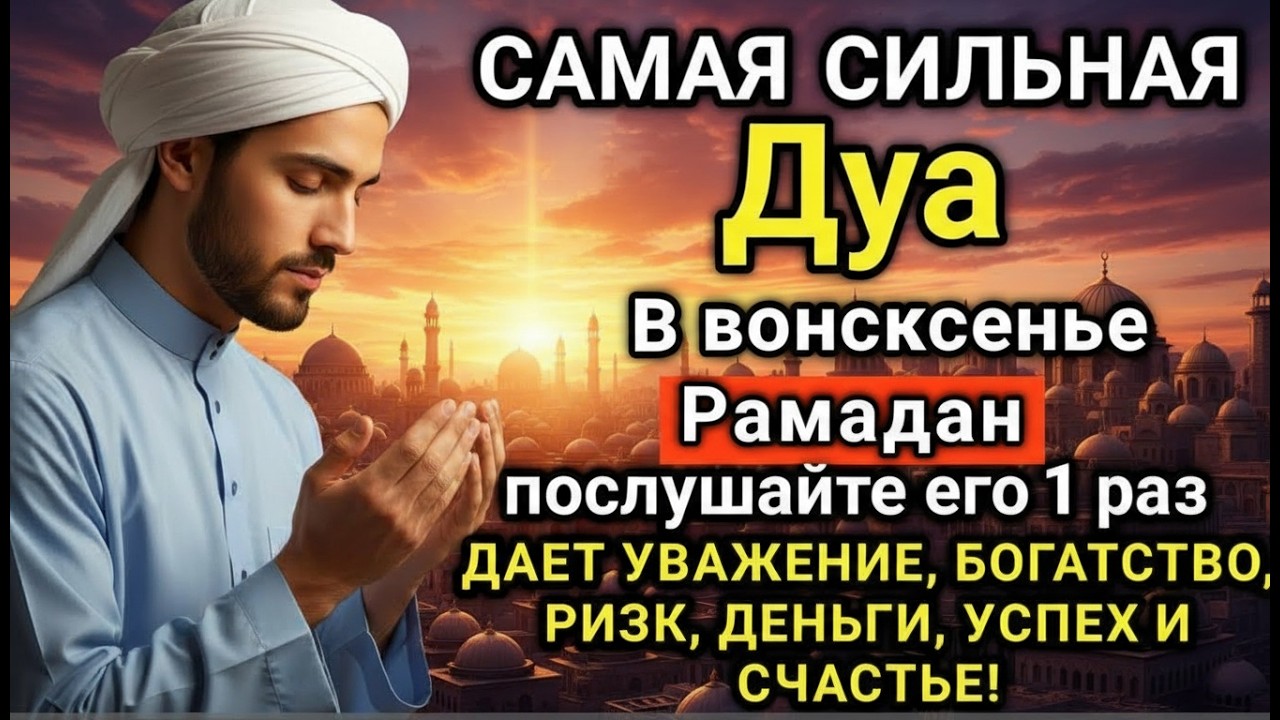 ✨💙🤲 САМАЯ СИЛЬНАЯ Дуа в воскресенье Рамадан ДАЕТ УВАЖЕНИЕ, БОГАТСТВО,ДЕНЬГИ, УСПЕХ И СЧАСТЬЕ! #дуа