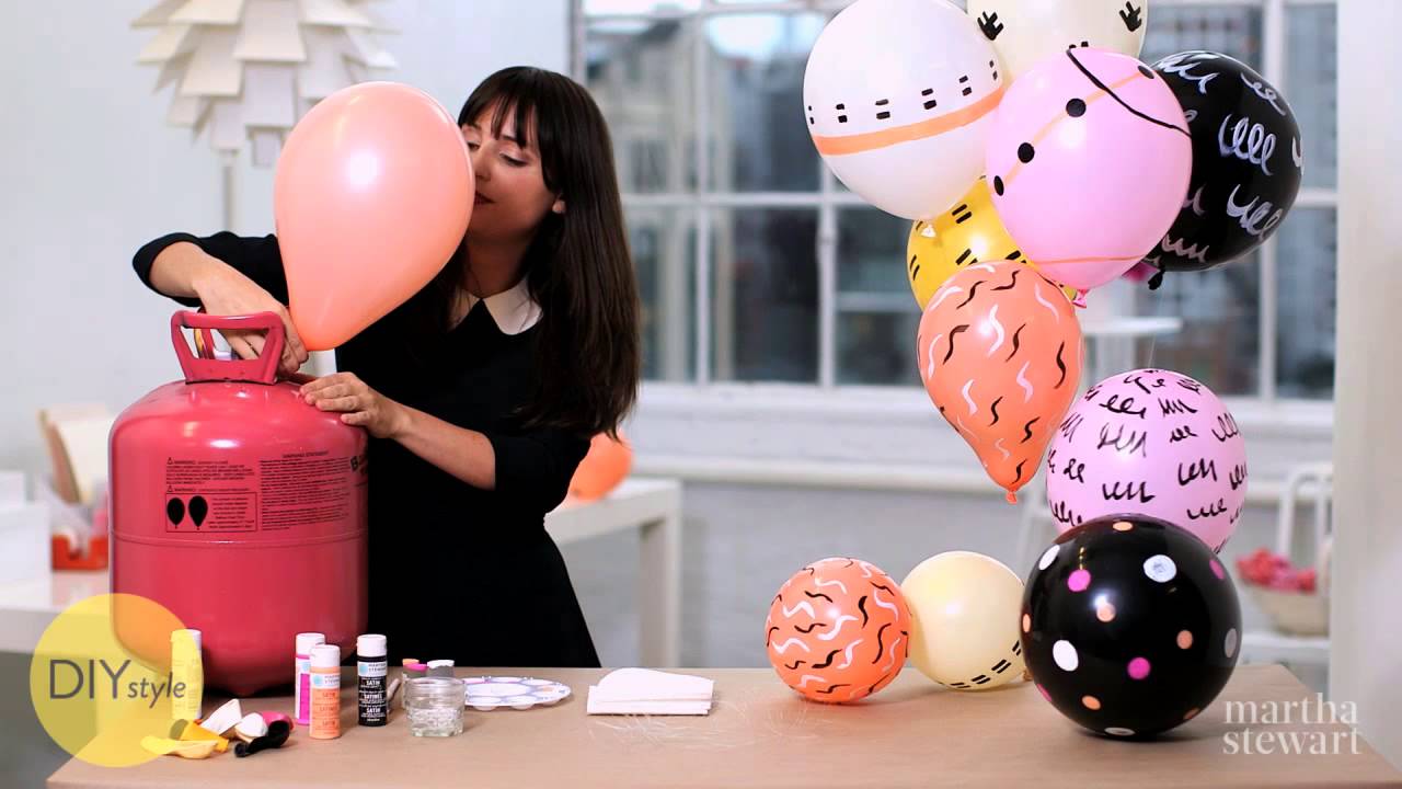 DIY Painted Party Balloons - DIY Style - Martha Stewart