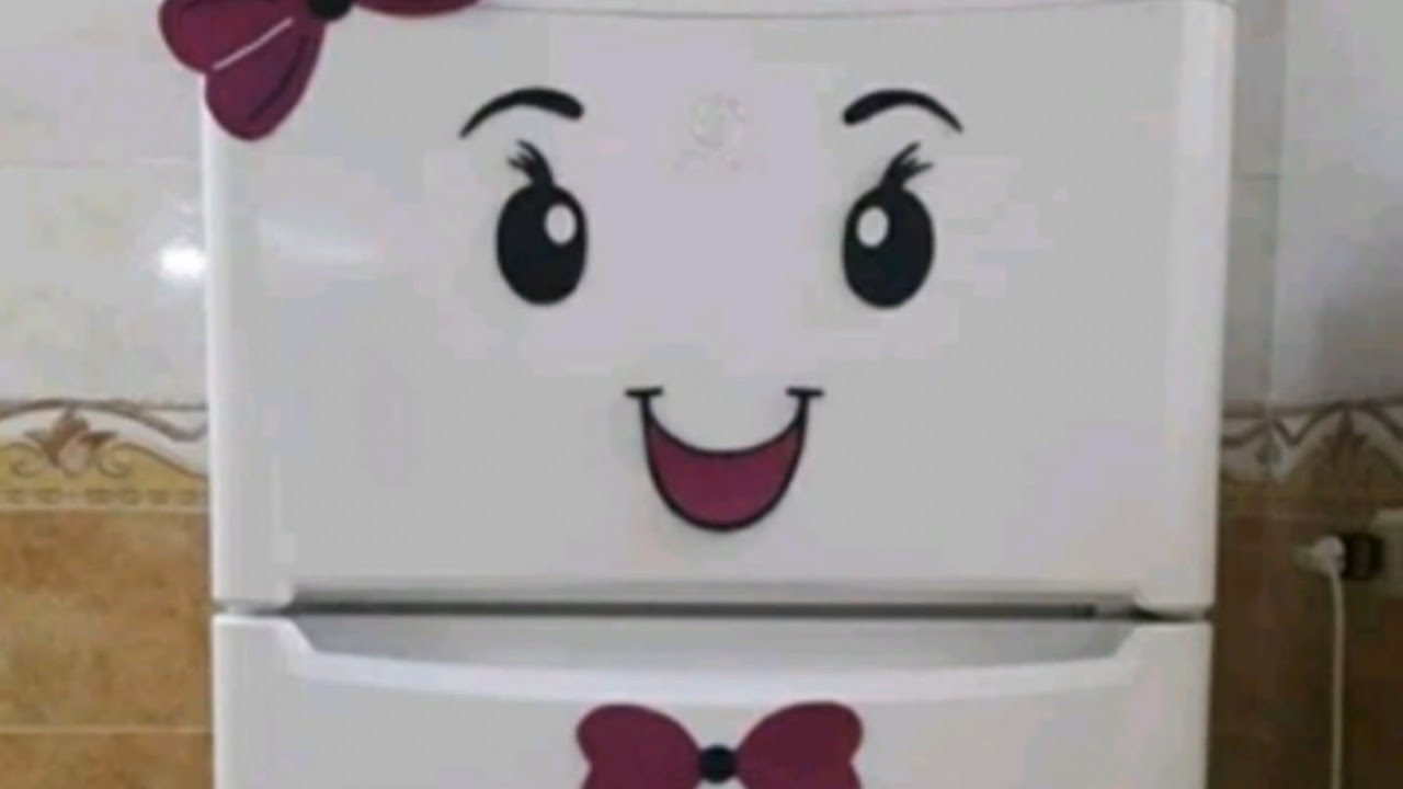 أفكار رائعة لتزيين الثلاجة من الخارج  😍تزيين الثلاجة بورق الفوم
