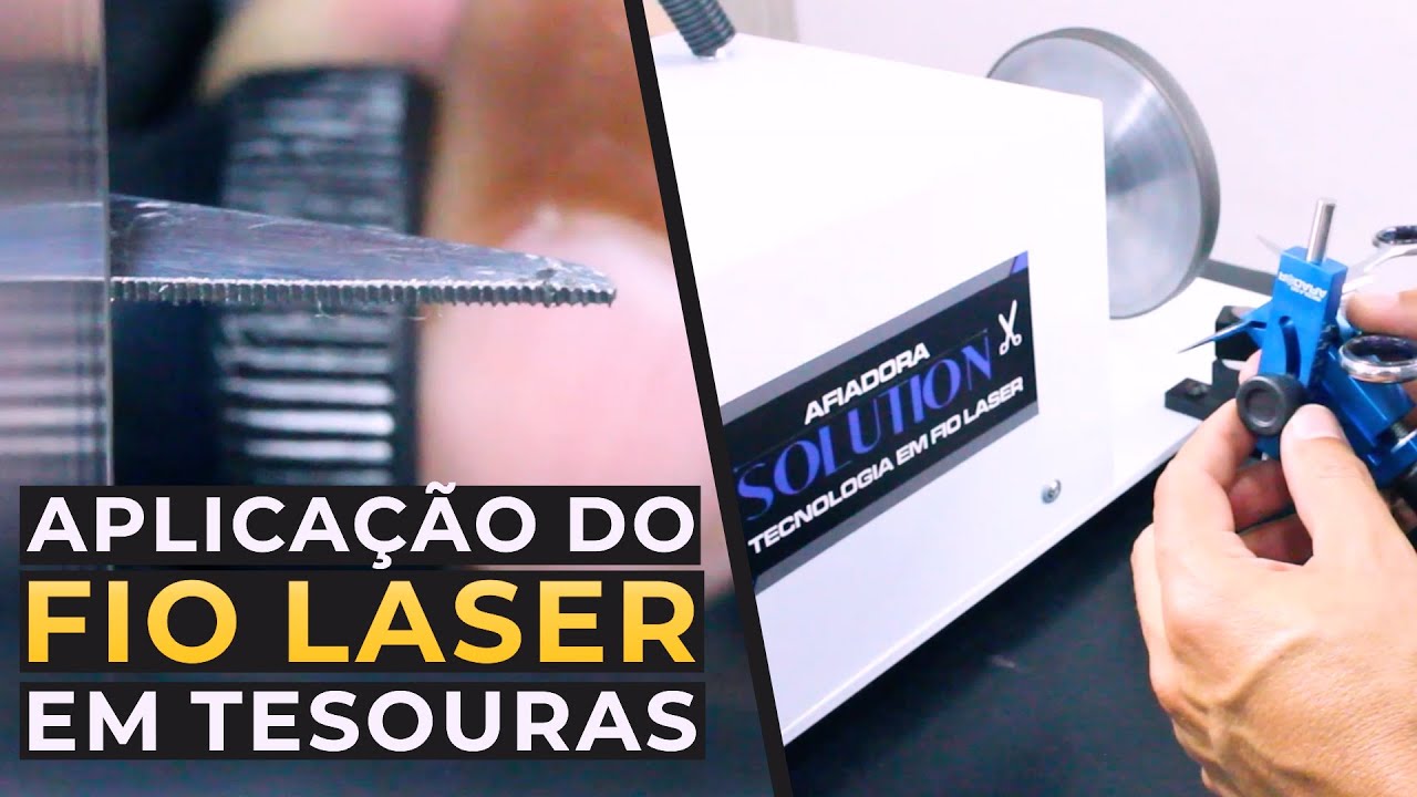 FAZENDO FIO LASER PERFEITO EM TESOURAS DE CABELO (IGUAL ORIGINAL DE FÁBRICA)