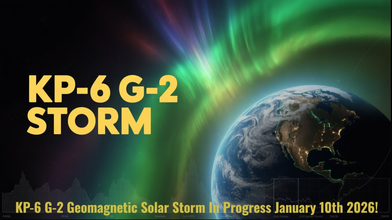 KP-6 G-2 Geomagnetic Solar Storm In Progress January 10th 2026!