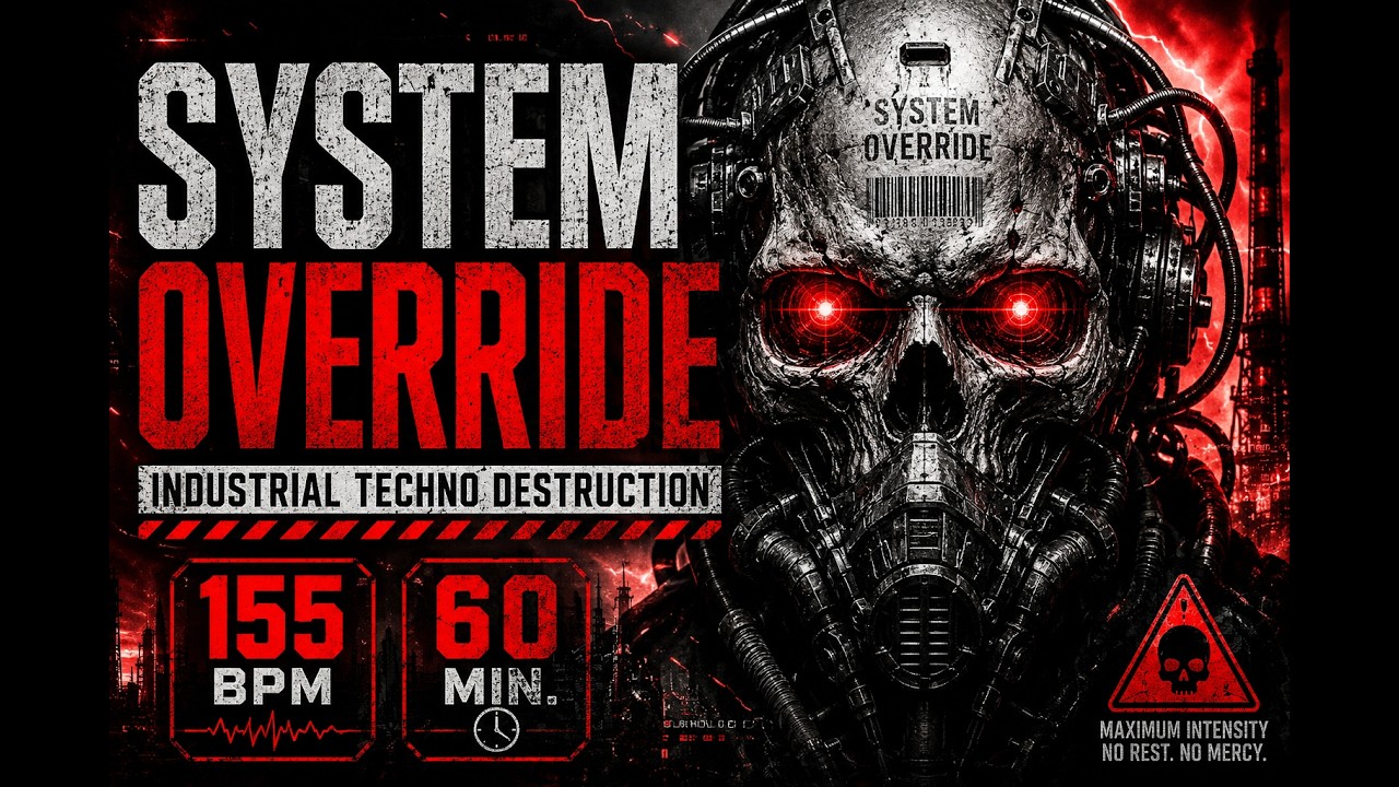 SYSTEM OVERRIDE &ndash; Industrial Techno Destruction | 155 BPM | 60 Min. | No Vocals