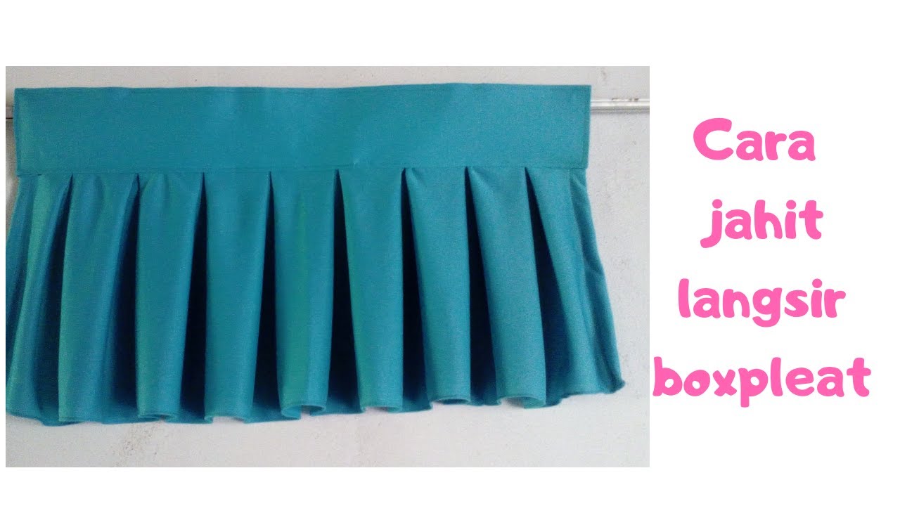 Cara cara jahit langsir boxpleat #boxpleat #skirting