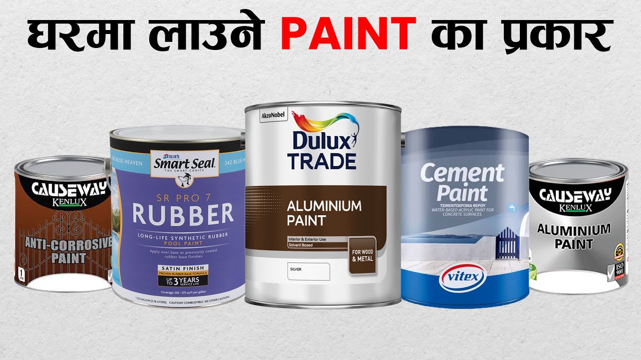 Types of paint.