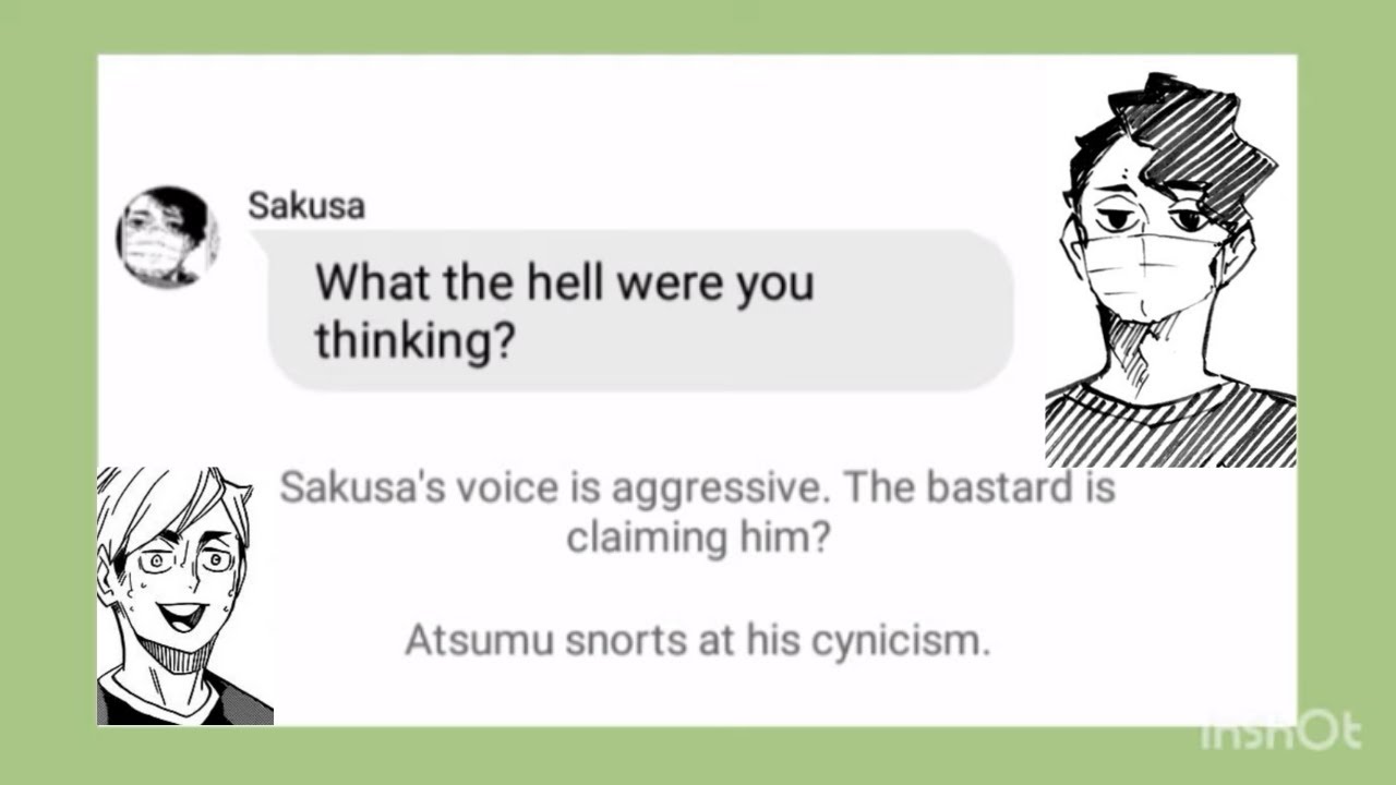 Sakusa spikes a ball in Atsumu's face!!! SakuAtsu [Haikyuu!! Text Story]