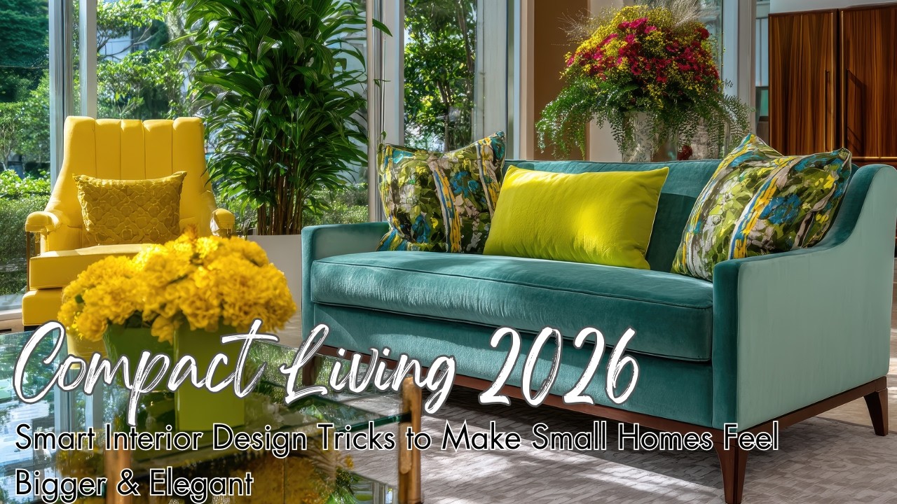 Compact Living 2026 |  Smart Interior Design Tricks to Make Small Homes Feel Bigger & Elegant