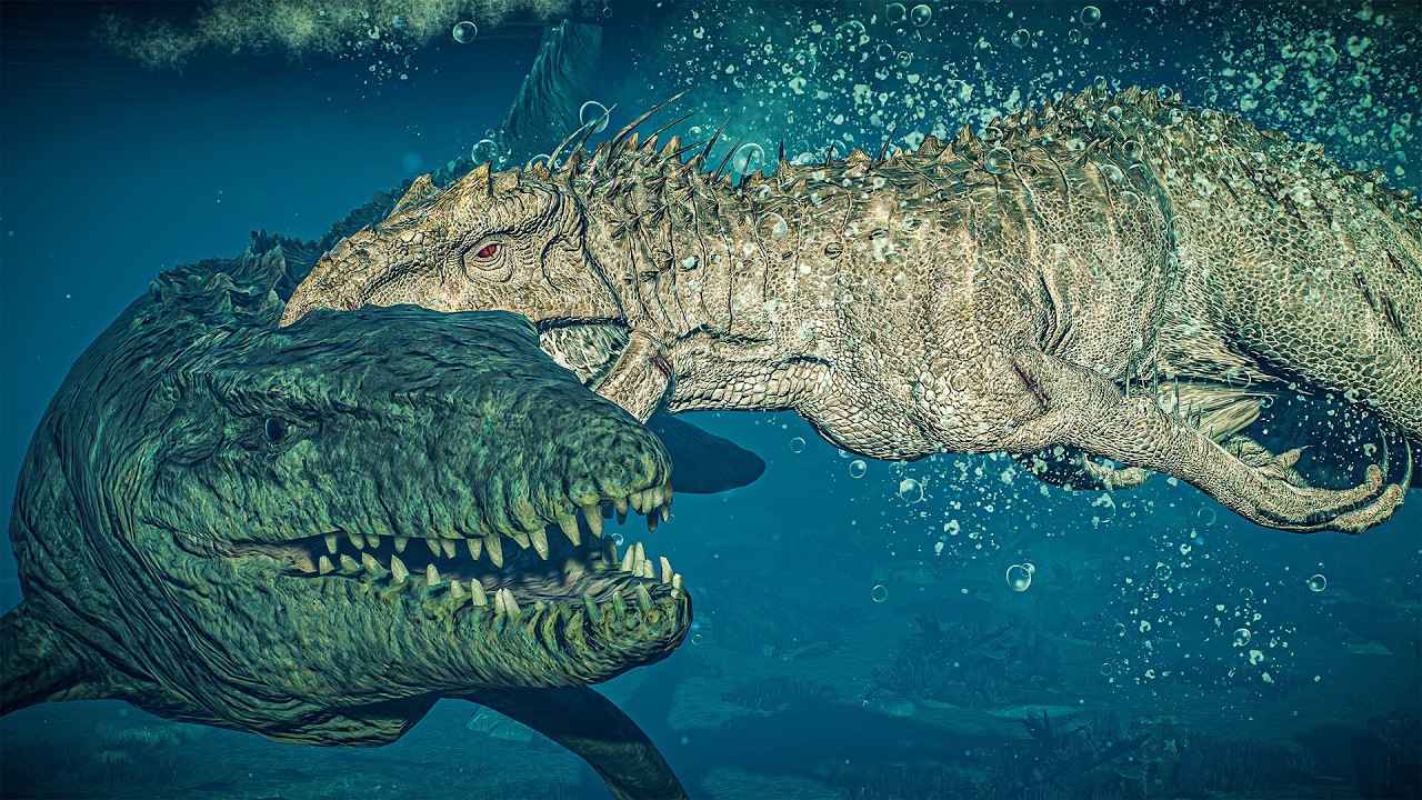 Indominus Rex vs Mosasaurus – Epic Ocean Revenge | Best Fights vs All Marine Reptiles | JWE2 Mods