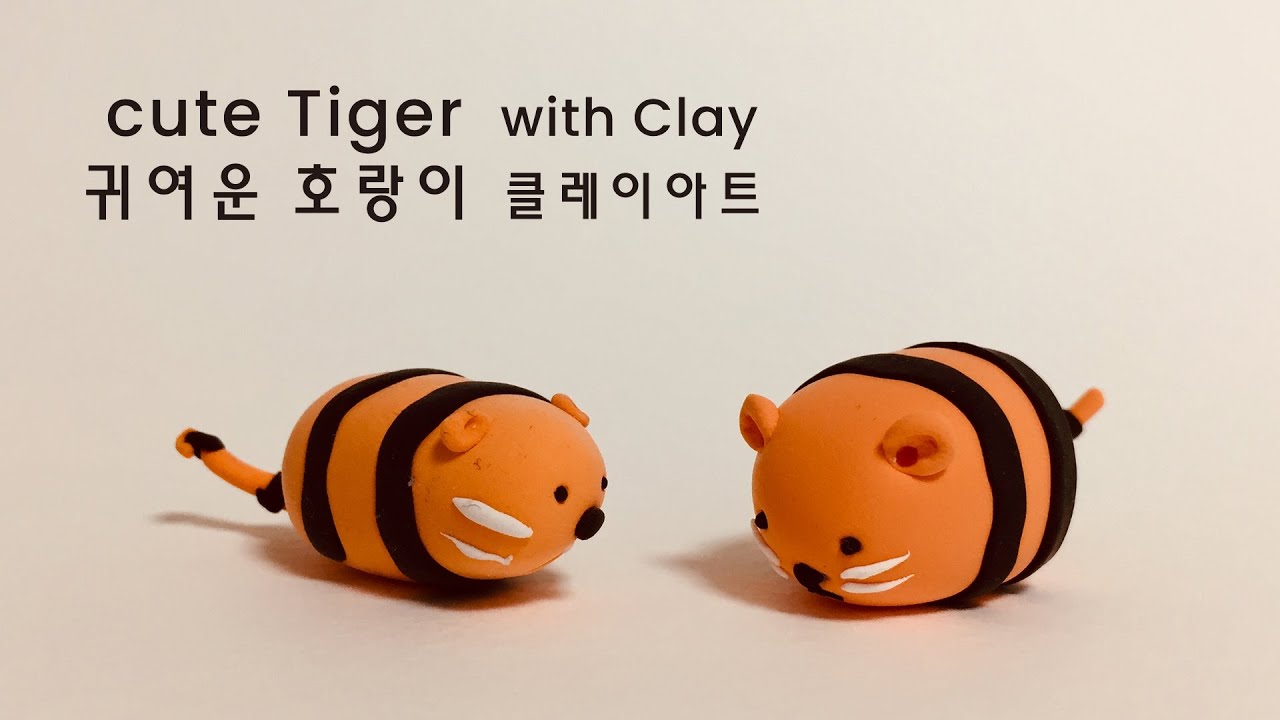 cute Tiger, How to make with Polymer Clay