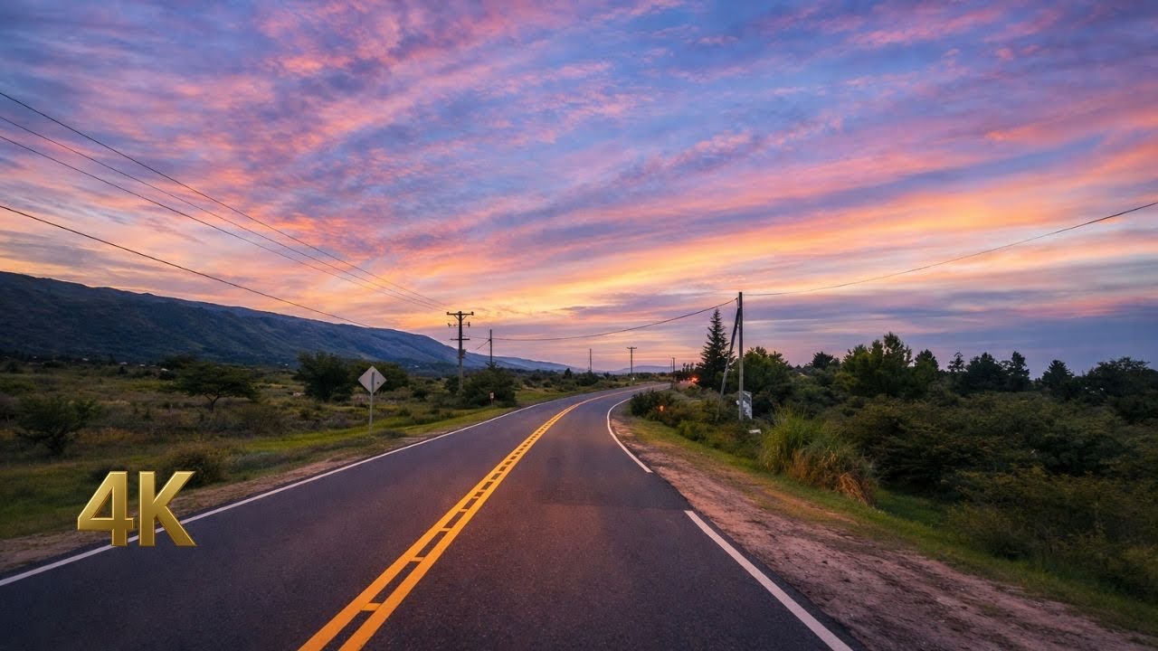Argentina Scenic Drive - La Cumbrecita to Capilla Vieja de los Reartes 🇦🇷 4K 60fps