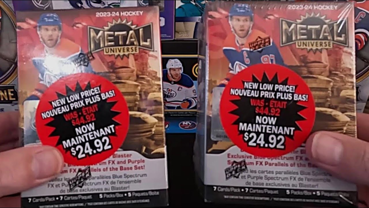LAST PACK GIVE IT A RUB AUTO!  2023-24 METAL UNIVERSE UPPER DECK WALMART HOCKEY CARDS