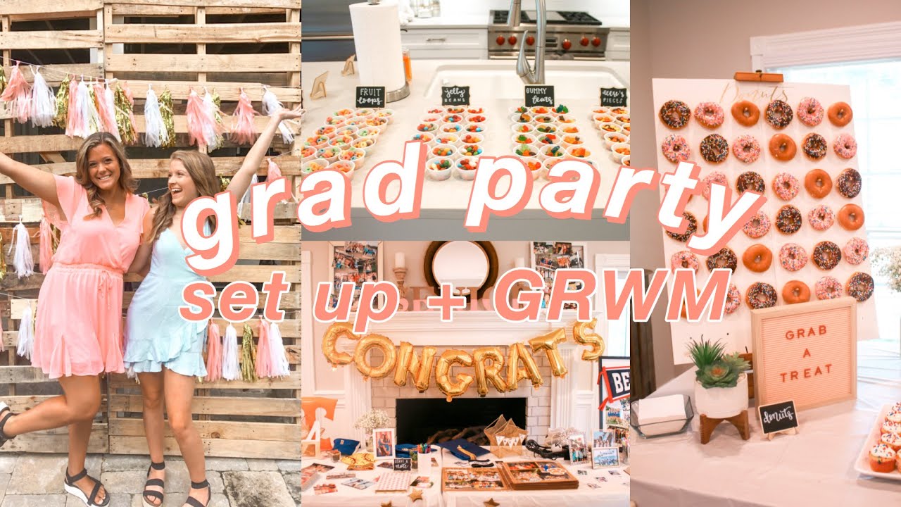 2020 GRAD PARTY set up + GRWM + vlog !! the cutest grad party you've ever seen...