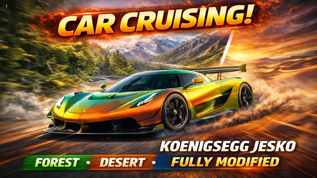 Koenigsegg Jesko Fully Modified 🔥 Ultimate Car Cruising | Forest to Desert FH5